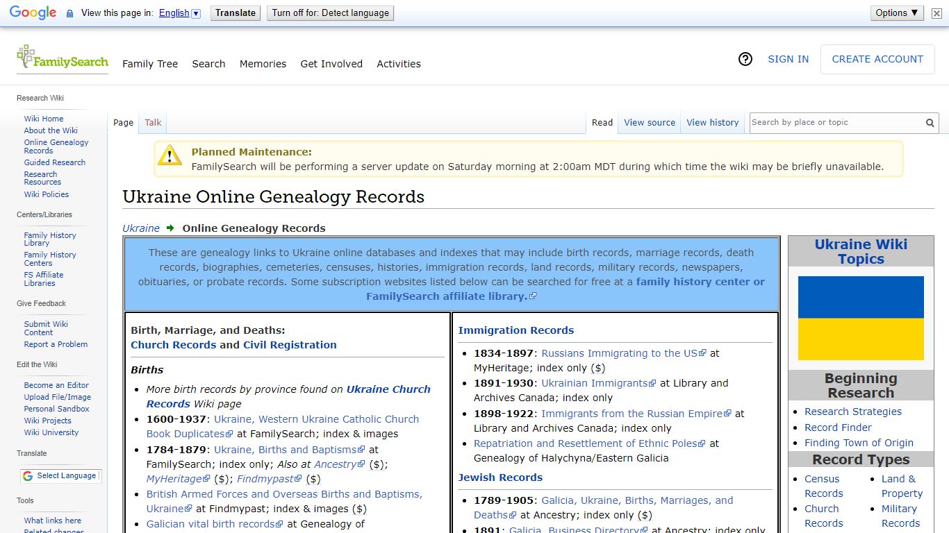 Ukraine Online Genealogy Records • FamilySearch