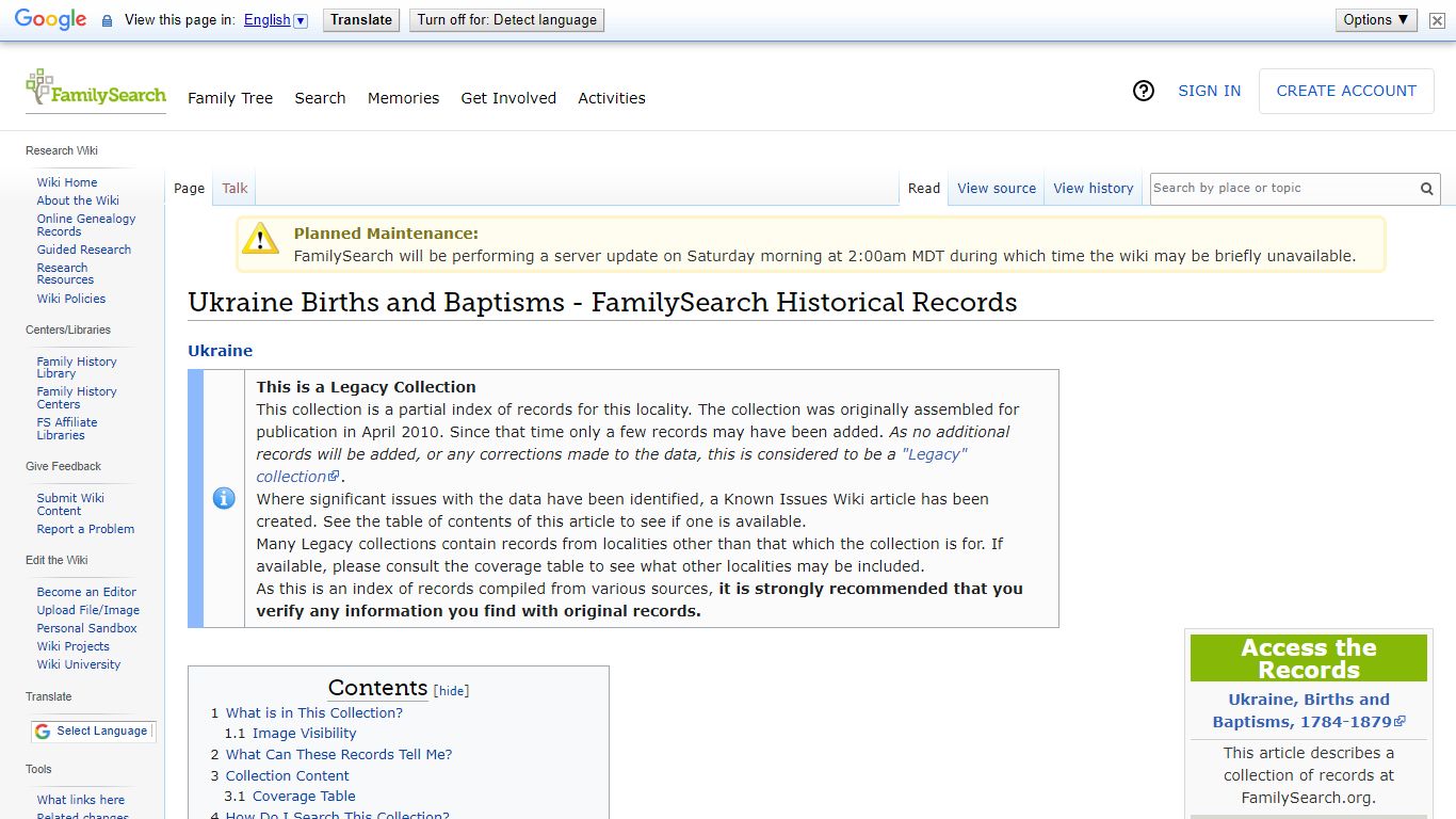 Ukraine Births and Baptisms - FamilySearch Historical Records